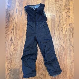 White Sierra kids Black ski overalls pants